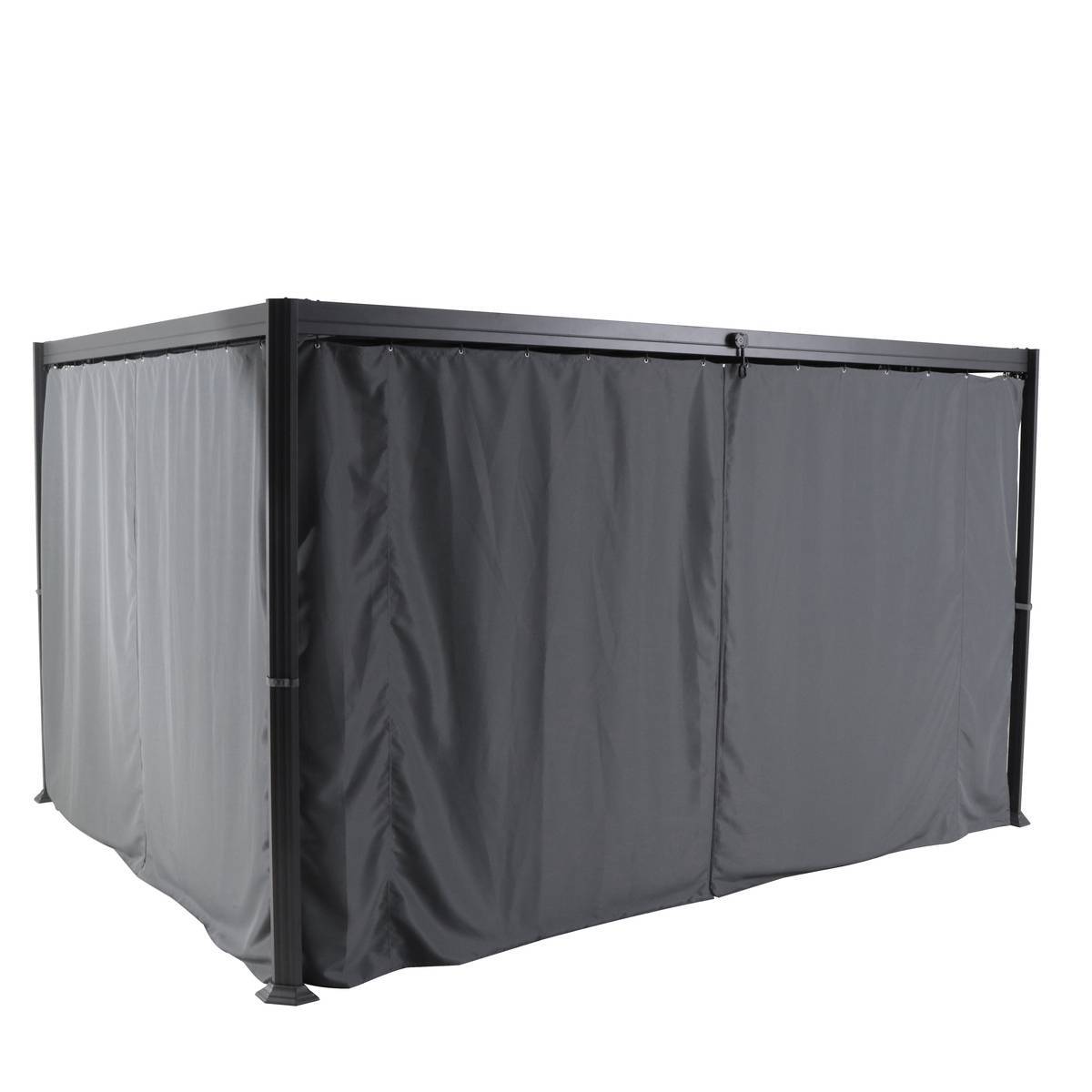 Hesperide - Rideaux pour pergola "Belize" 3,6x3m ardoise en polyester - Hespéride - Image 1