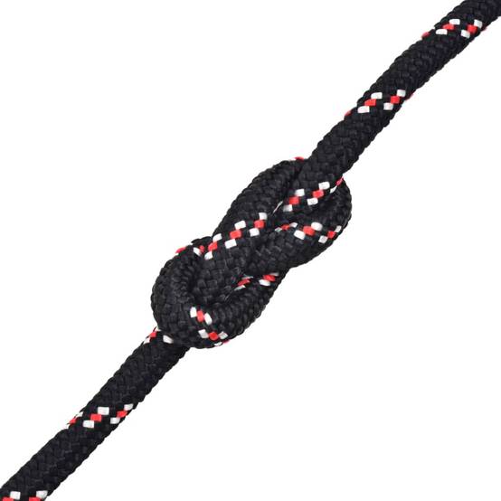 Corde de bateau Polypropylène 6 mm 100 m Noir Maison Chic - Image 1