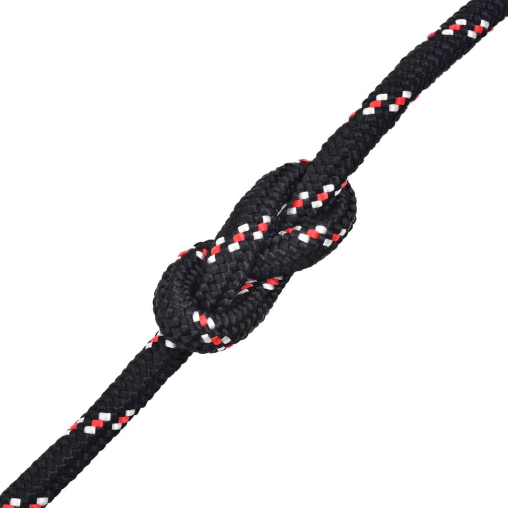 Corde de bateau Polypropylène 6 mm 100 m Noir Maison Chic - Image 1