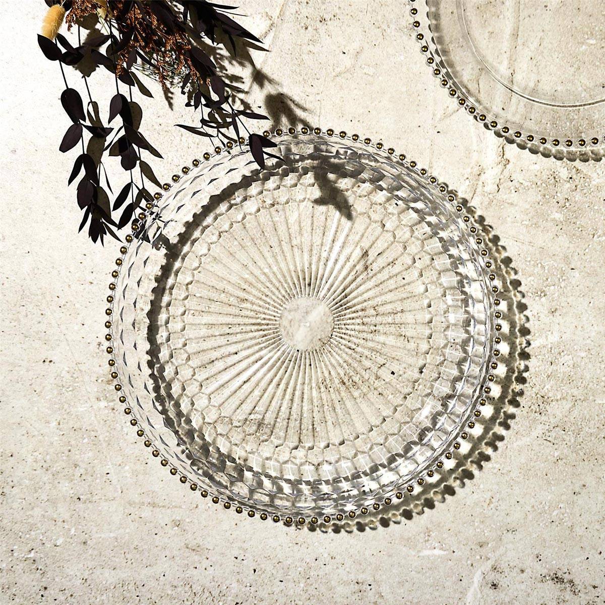 The Home Deco Factory - Plateau de Service "Sabah" 38cm Transparent - Image 3