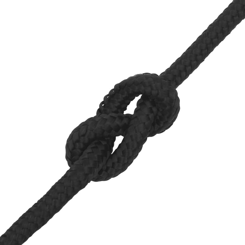 Corde de bateau Noir complet 12 mm 100 m Polypropylène Maison Chic - Image 5