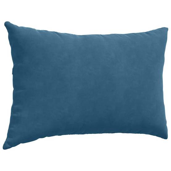 Lot de 2 Coussins de Canapé Velours Côtelé Housses Lavables pour Décoration de Salon Bleu 60x40 cm – ComfortXL Outdoor Living - Image 5