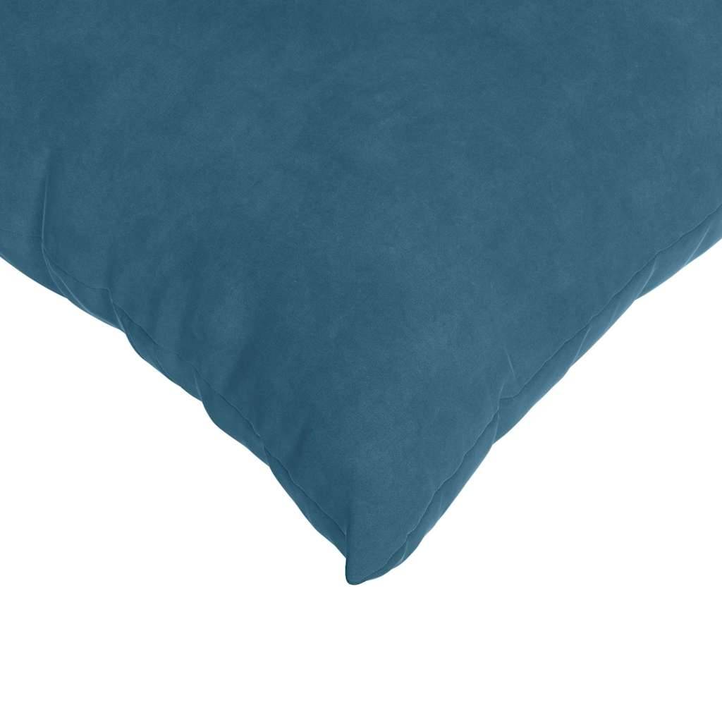 Lot de 2 Coussins de Canapé Velours Côtelé Housses Lavables pour Décoration de Salon Bleu 60x40 cm – ComfortXL Outdoor Living - Image 7