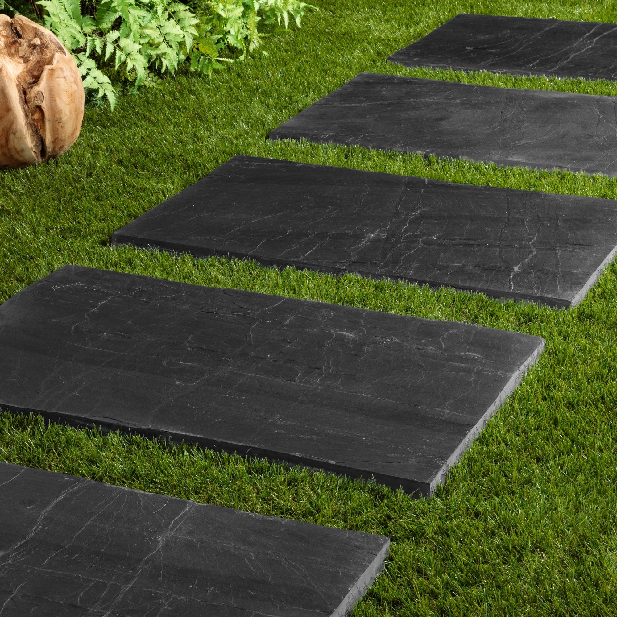 RO'MA Nature - Pas japonais Rectangle Ardoise Noire 80x50x2-3 cm (à l'unité) - RO'MA NATURE - Image 1
