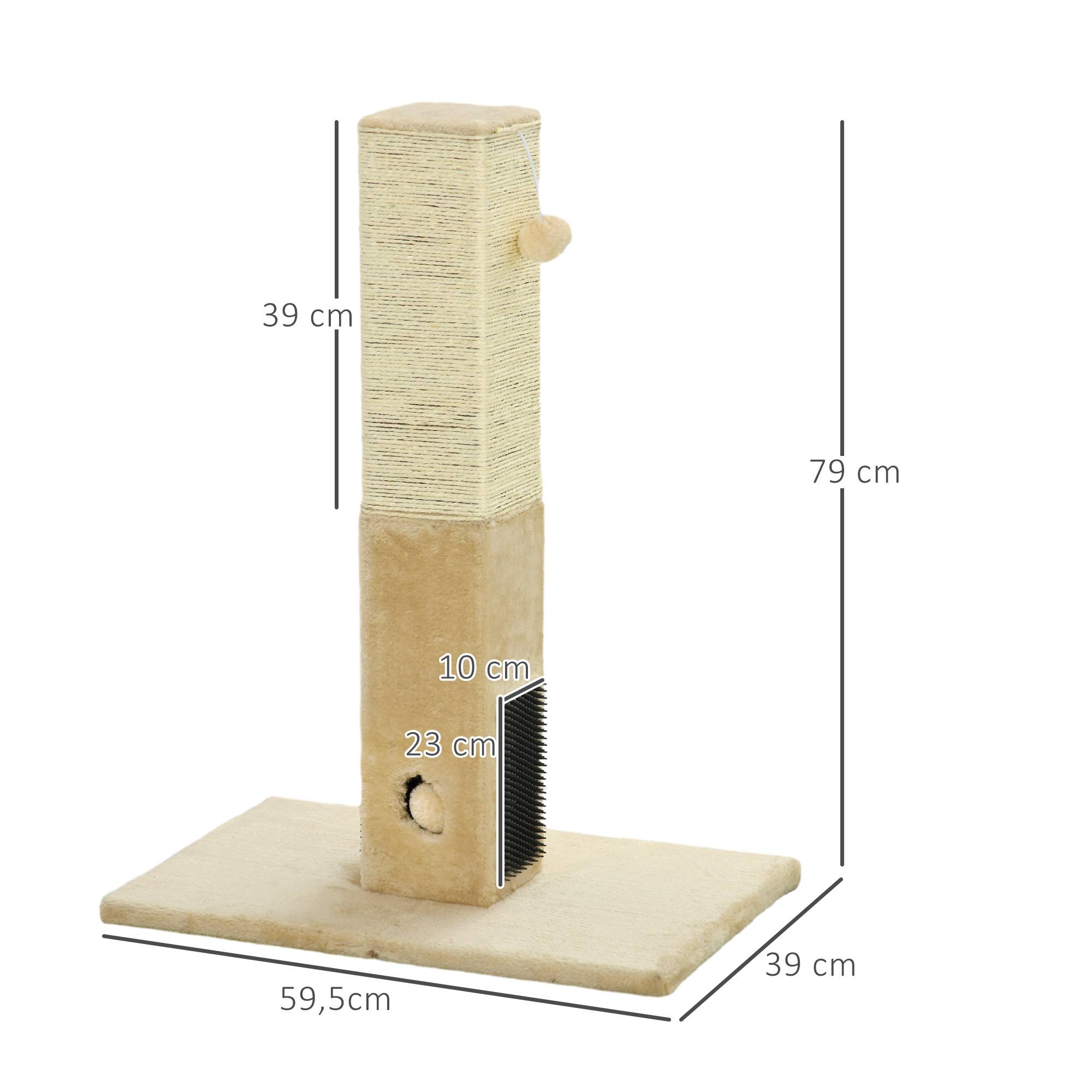 ComfortXL - Griffoir chat en jute 59,5 x 39 x 79 cm beige crème avec 3 balles sonores - ComfortXL Outdoor Living - Image 5