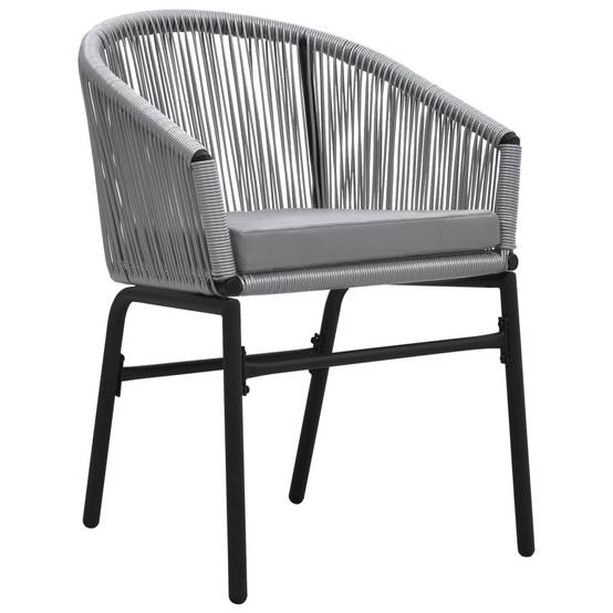 Ensemble Repas Jardin 2P Rotin PVC avec Coussins Gris – ComfortXL Outdoor Living - Image 4