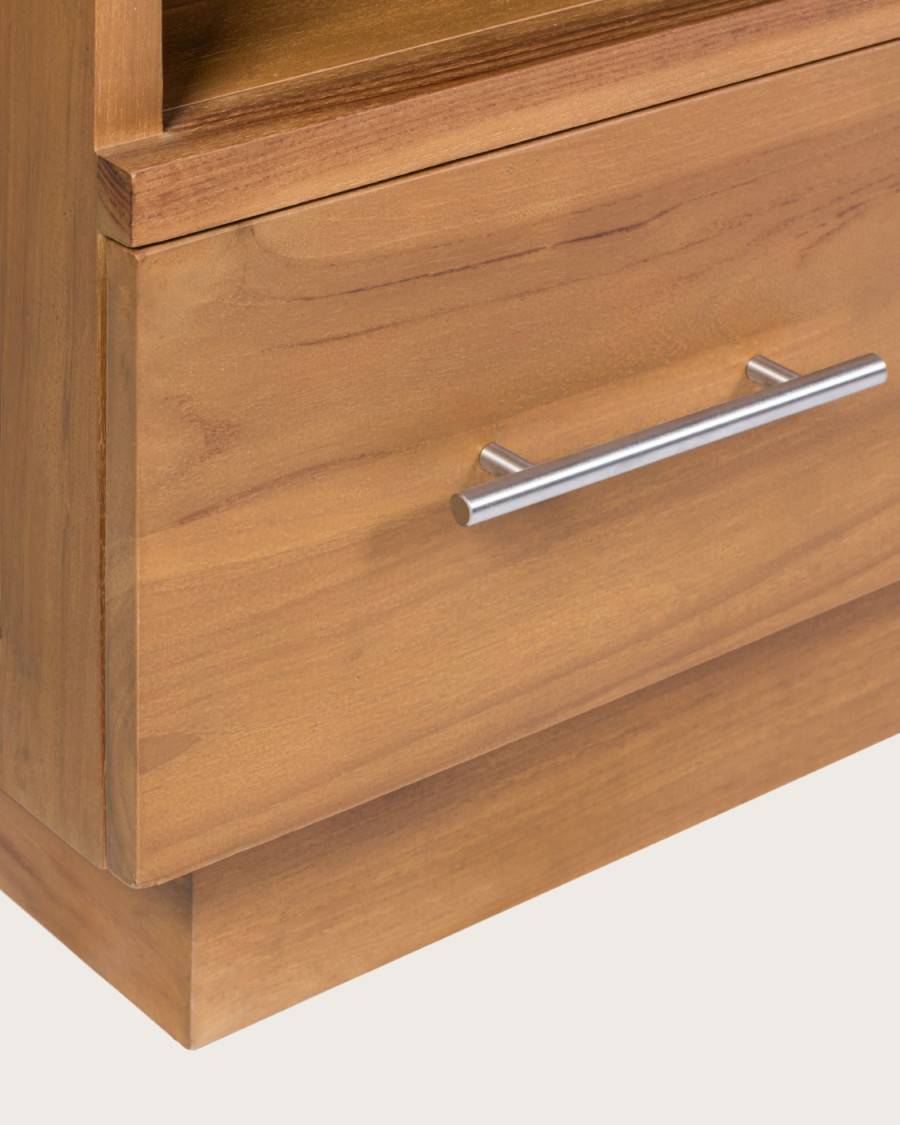 Diva - Meuble en teck et marbre terrazzo noir 145 cm - UNIQKA - Image 10
