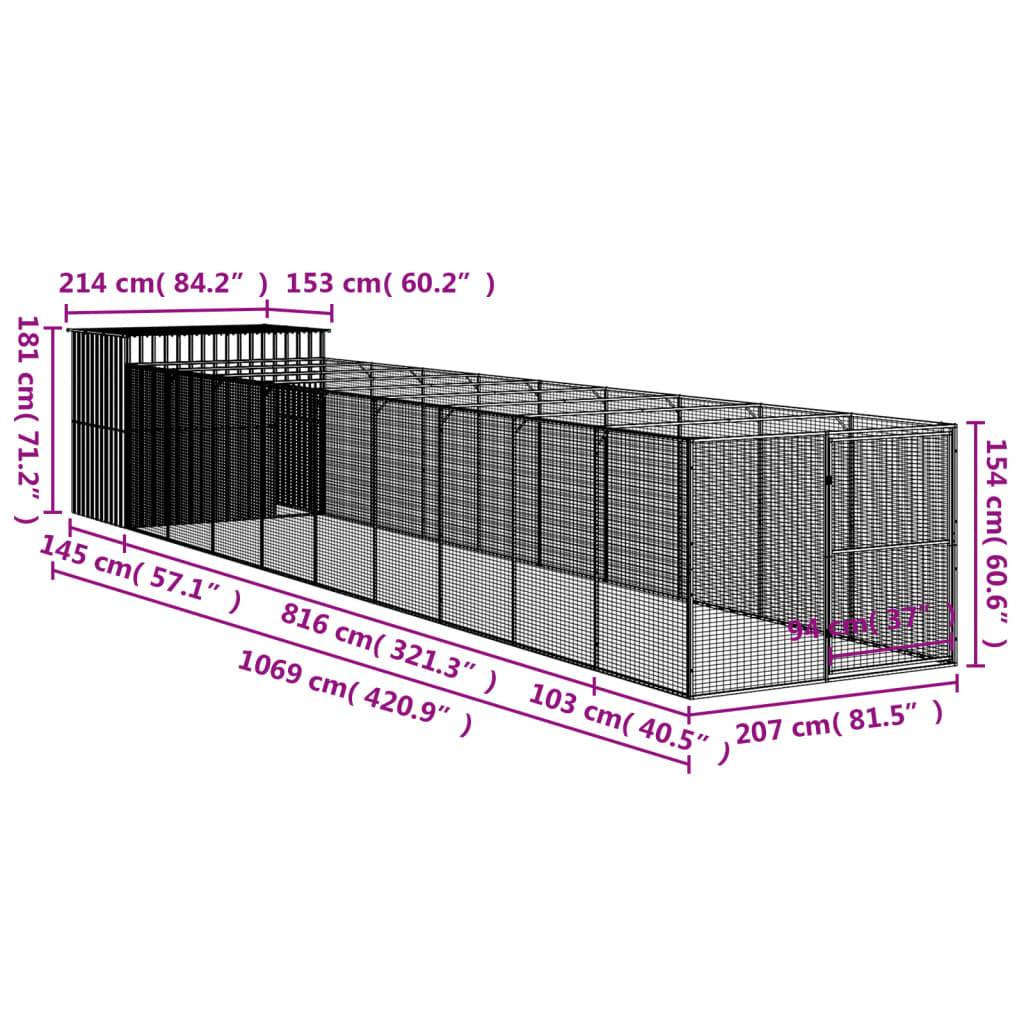 Niche plastique acier gris  214 x 1.069 x 181 cm  - Prolenta premium p3533.6 - Image 9