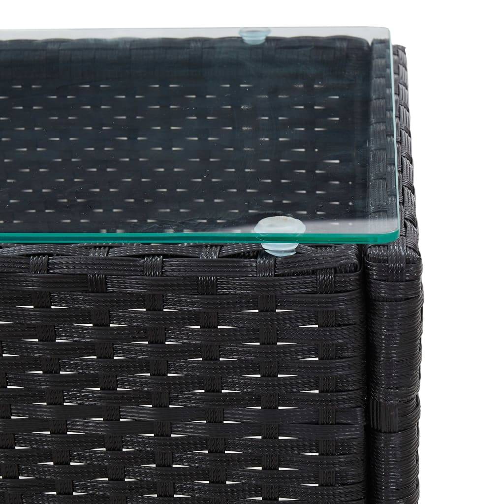 Vidaxl - Salon de jardin 4 pcs avec coussins Résine tressée Noir vidaXL 45813 - Image 5