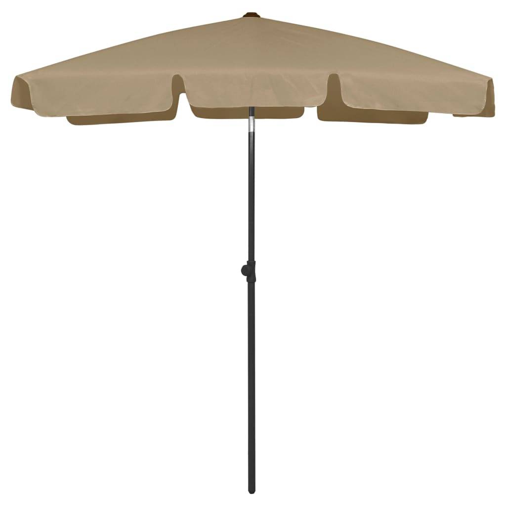Helloshop26 - Parasol de plage 180 x 120 cm taupe - Image 1