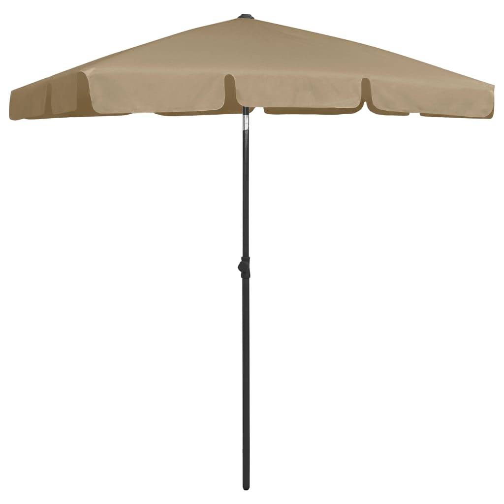 Helloshop26 - Parasol de plage 180 x 120 cm taupe - Image 2