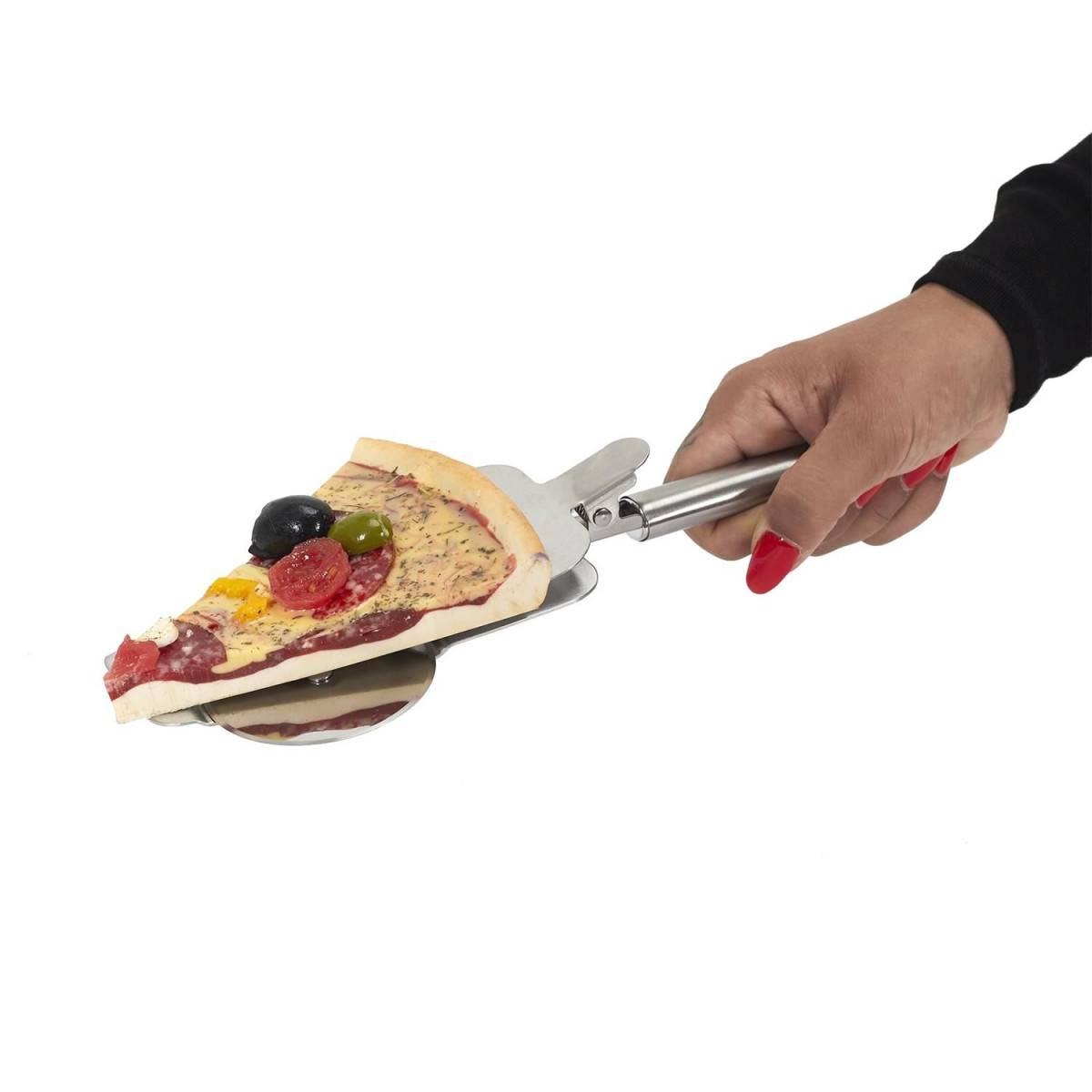 Cook Concept - Coupe Pizza en Métal "4 en 1" 28cm Argent - Image 5