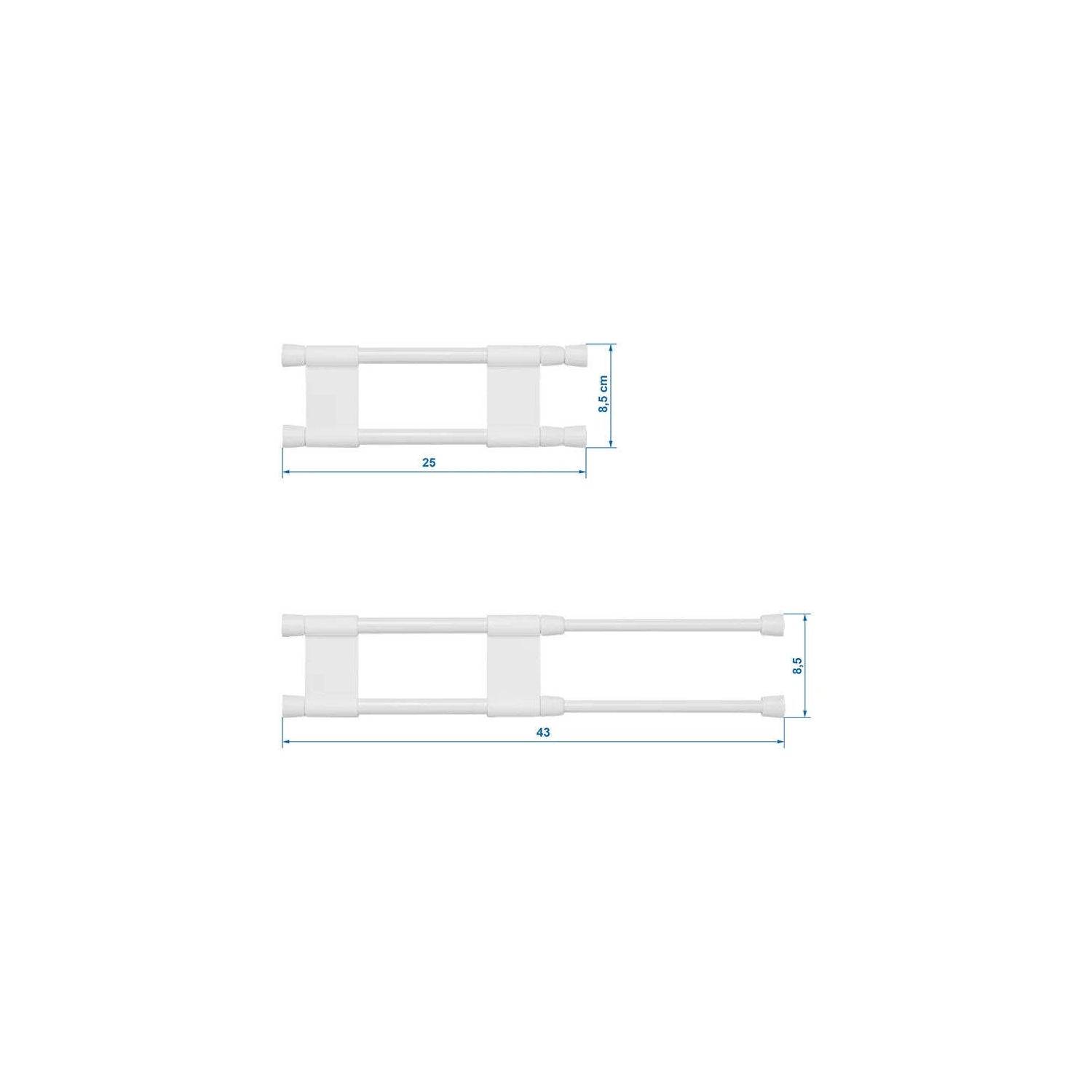 Entrepotbrico - Barre Anti-chutes Double Extensible 25,5-43cm - Image 2