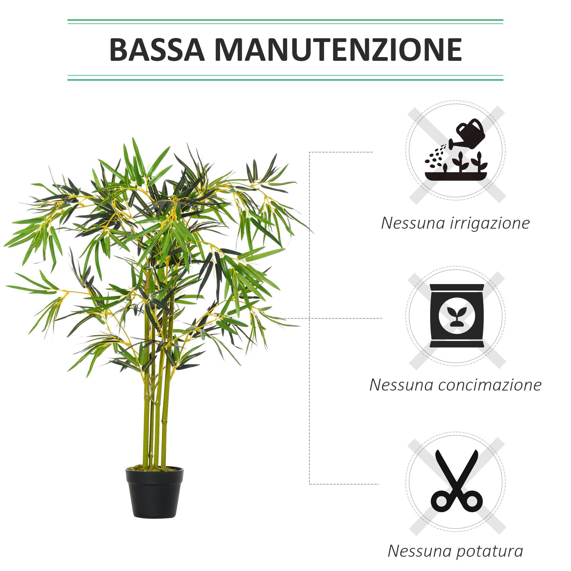 Bambou artificiel en pot, plante artificielle pour décoration intérieure et extérieure, hauteur 120 cm, vert - Image 8