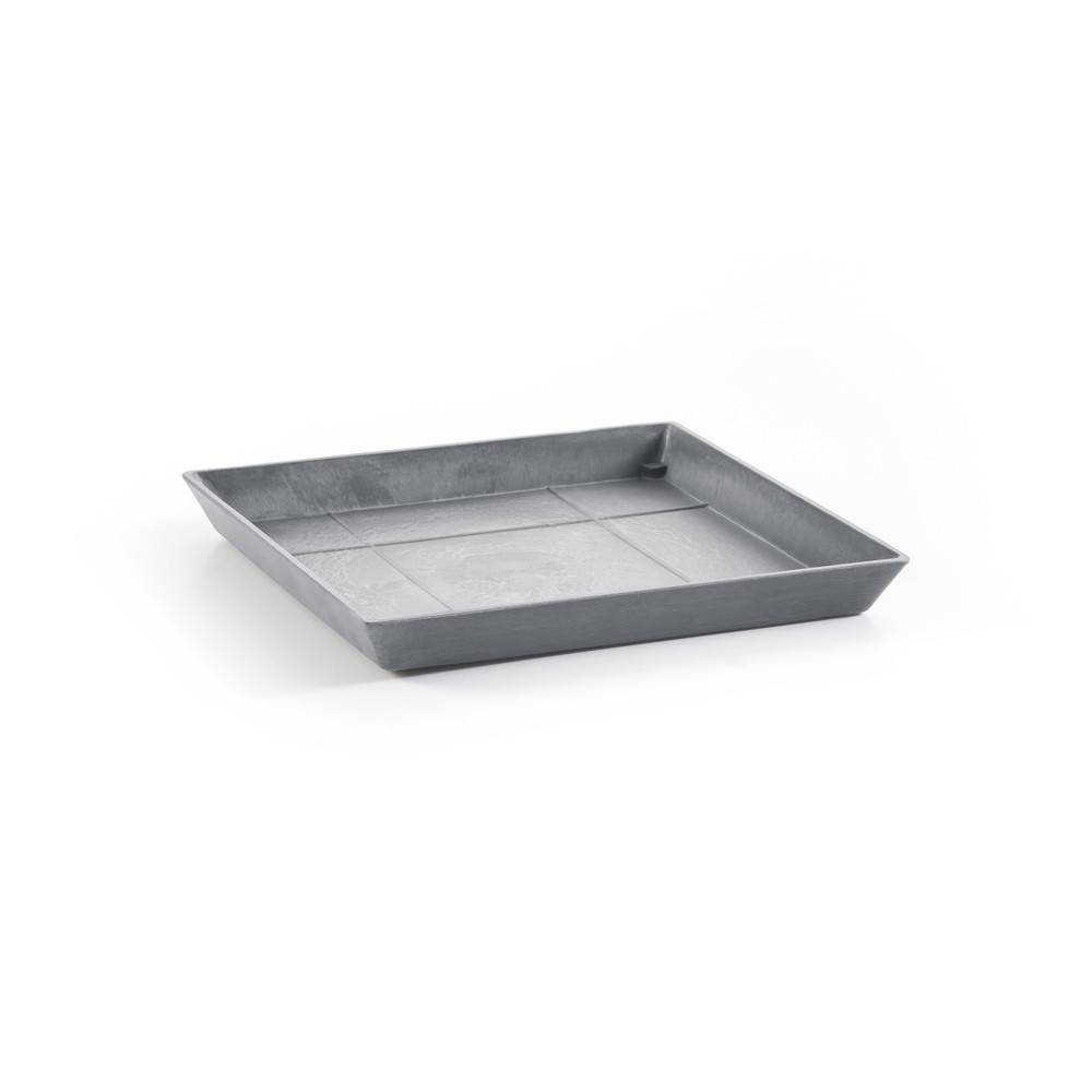 Ecopots - Soucoupe Square 40 Bleu Gris - 35,5 x 35,5 x H. 3,5 cm ECOPOTS