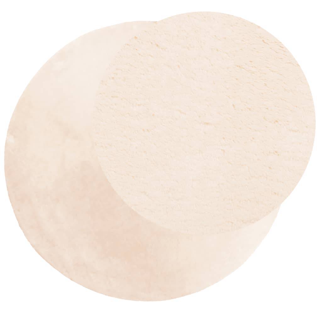 Tapis Rond LavablePoils Courts Doux Antidérapant pour Chambre Enfant Beige Ø 120 cm – ComfortXL Outdoor Living - Image 3