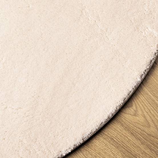 Tapis Rond LavablePoils Courts Doux Antidérapant pour Chambre Enfant Beige Ø 120 cm – ComfortXL Outdoor Living - Image 4