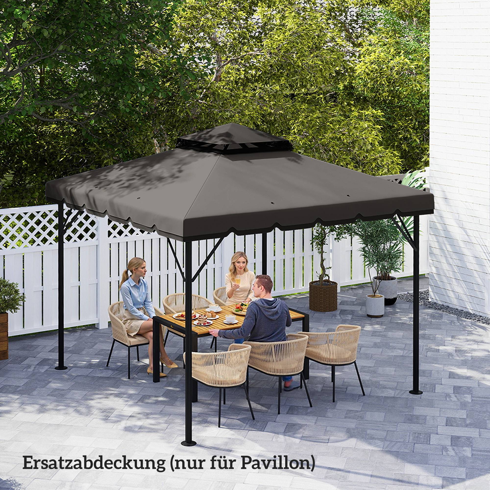 Toit remplacement pavillon 3x3m déperlant toit double trous évacuation gris clair - Image 10
