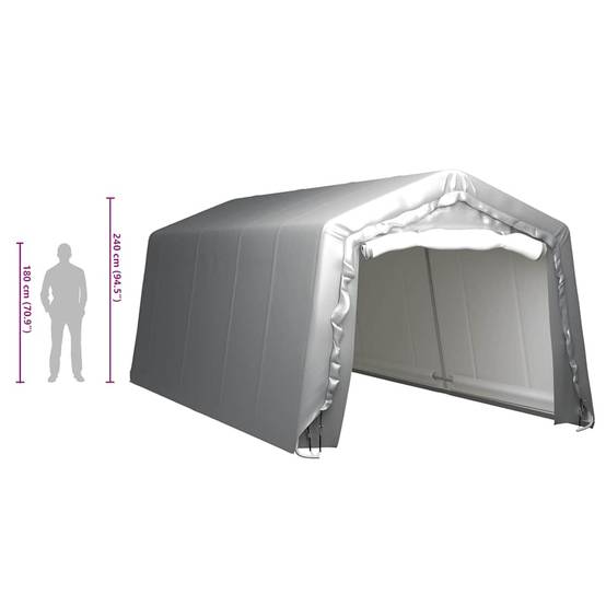 Vidaxl - Tente de rangement 300x600 cm Acier Gris vidaXL 3079588 - Image 6