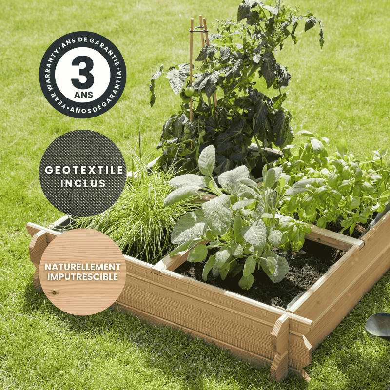 Forest Style - Carré potager au sol Freya 115L - Mélèze - Image 3