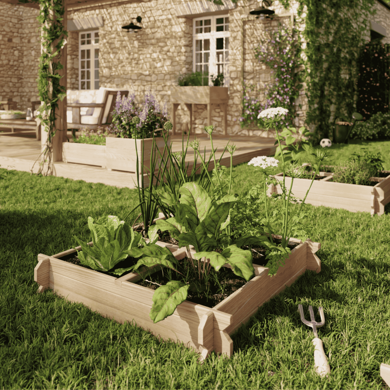 Forest Style - Carré potager au sol Freya 115L - Mélèze - Image 2