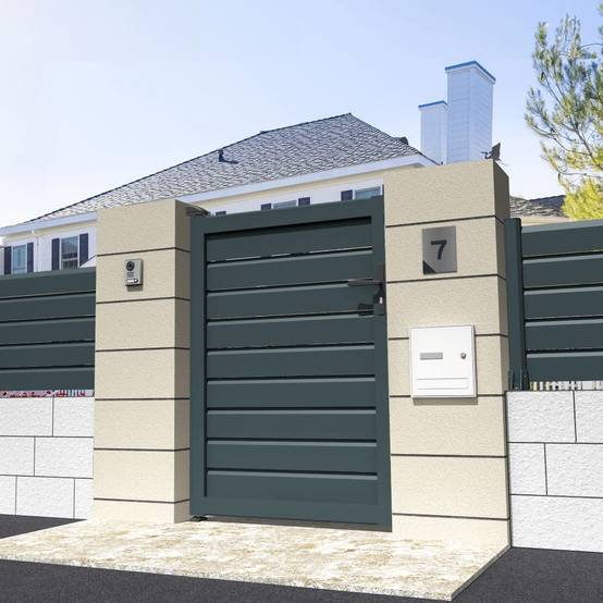 Intersun - Portillon brise-vue L 1000 x H 1557 mm (Gris Anthracite) - INTERSUN - Image 2