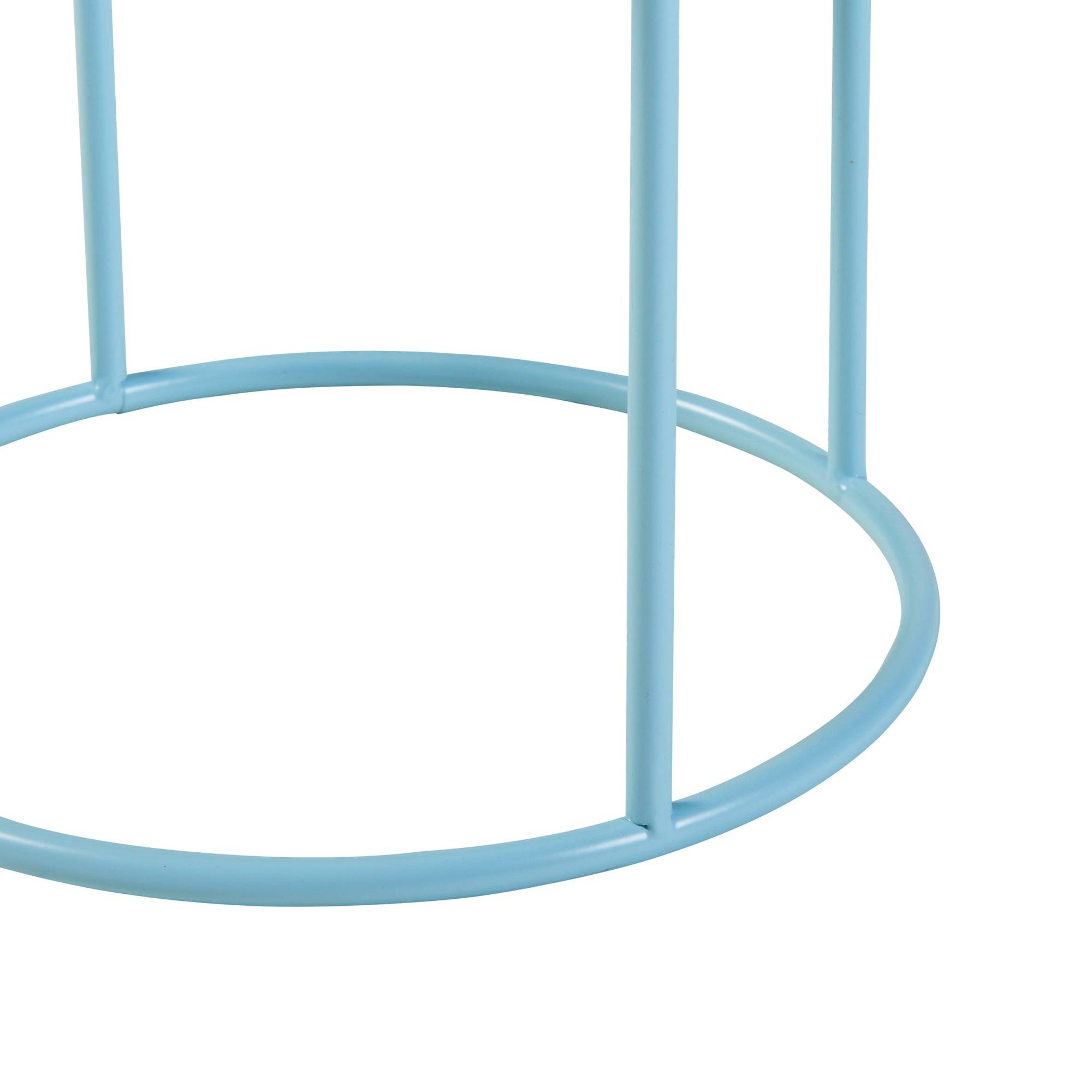 Helloshop26 - Porte-plantes style intemportel support 38 x 24 cm bleu clair - Image 5