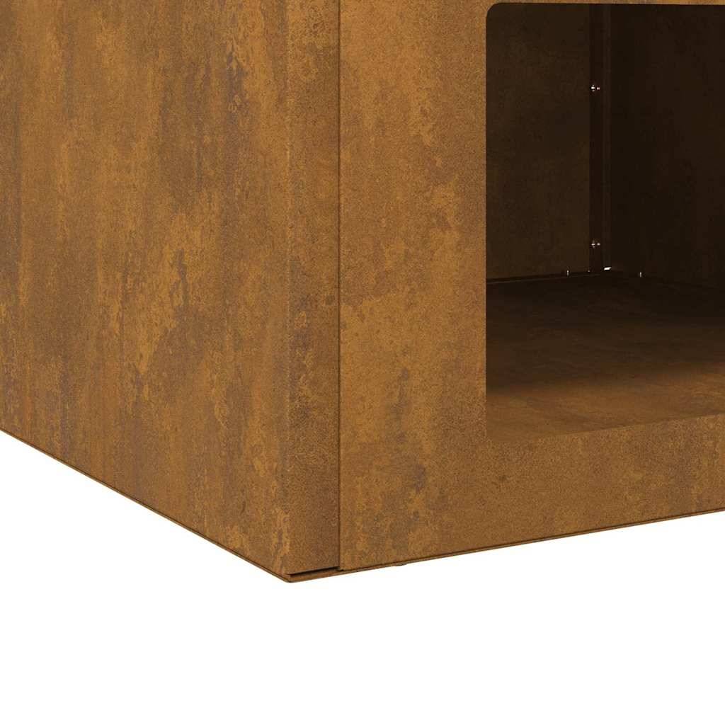 ComfortXL - Brasero Cube Design en Acier Corten 50cm, Foyer Extérieur Effet Rouillé pour Jardin et Terrasse – ComfortXL Outdoor Living - Image 8