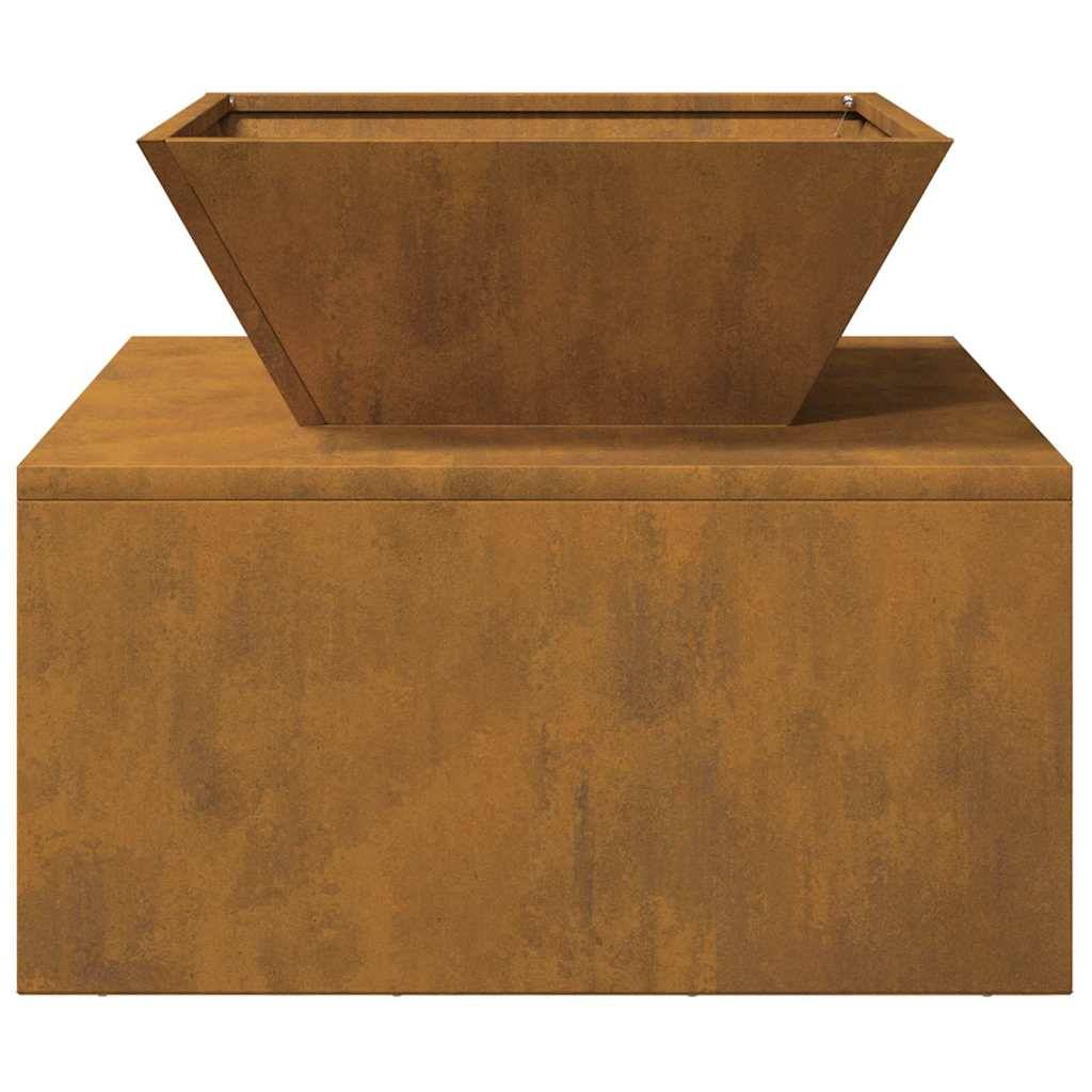 ComfortXL - Brasero Cube Design en Acier Corten 50cm, Foyer Extérieur Effet Rouillé pour Jardin et Terrasse – ComfortXL Outdoor Living - Image 7