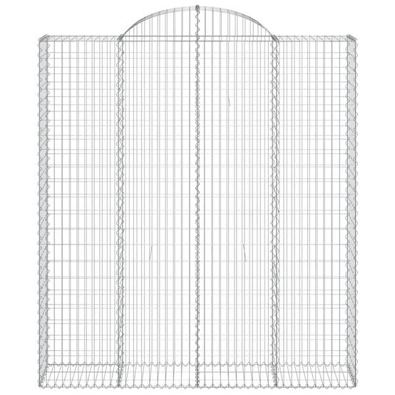 Vidaxl - Paniers à gabions arqués 4 pcs 200x50x220/240 cm Fer galvanisé vidaXL 3146448 - Image 5