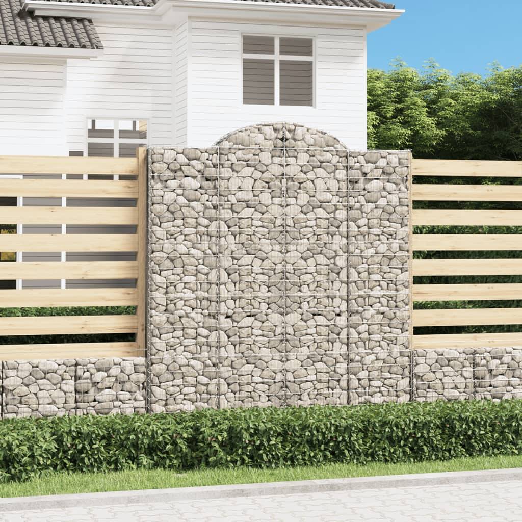 Vidaxl - Paniers à gabions arqués 4 pcs 200x50x220/240 cm Fer galvanisé vidaXL 3146448 - Image 1