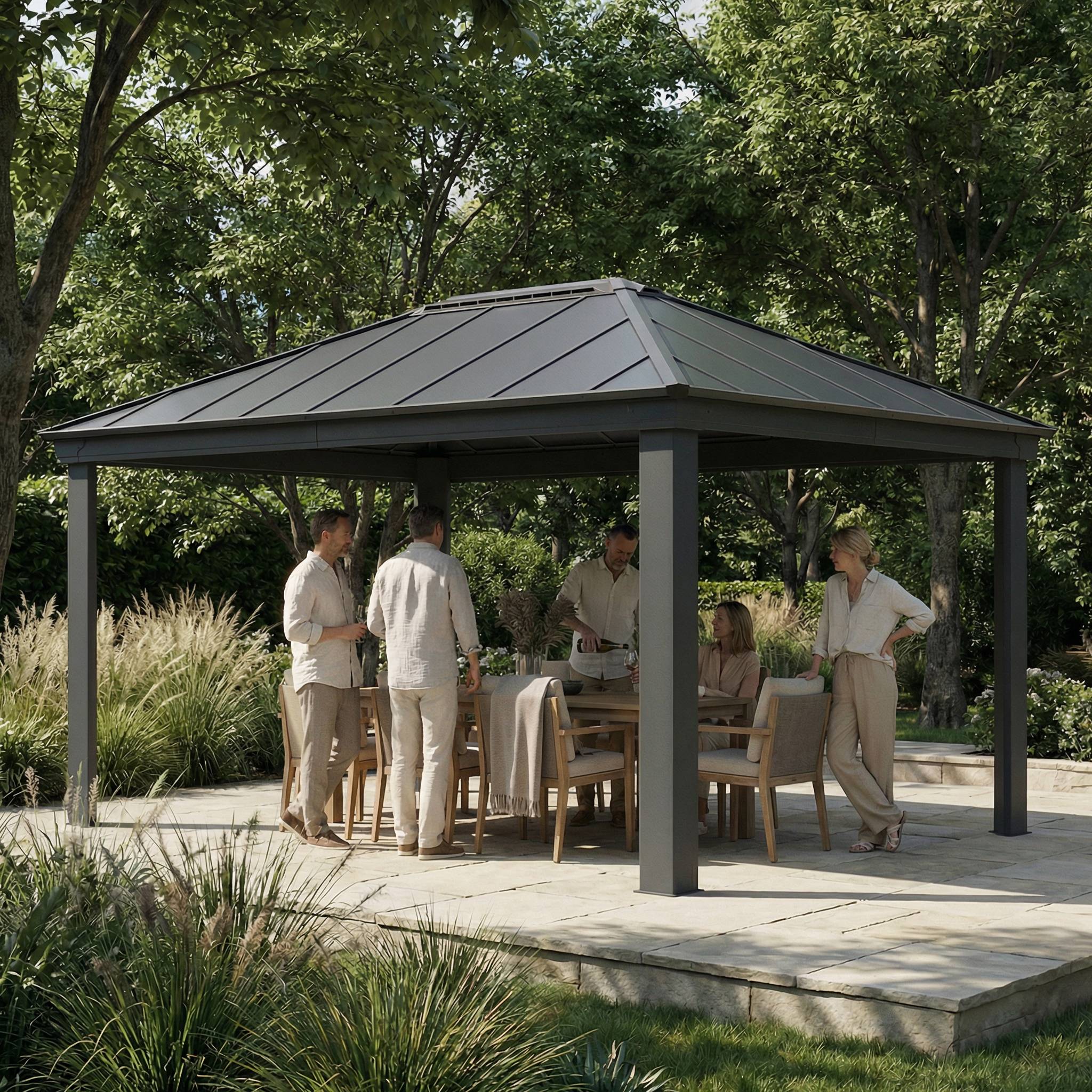 Canopia by Palram - Canopia Tonnelle de jardin Dallas 3,6X5 Gris - Image 2