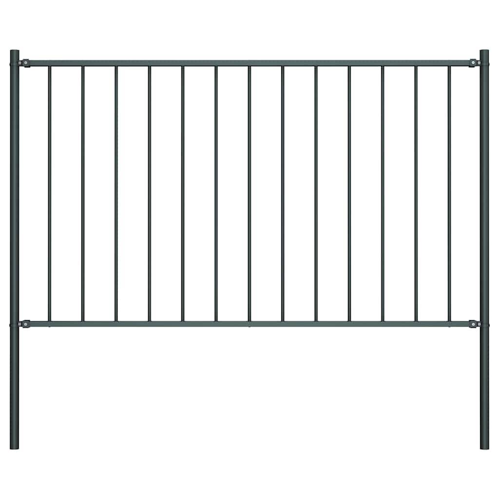 PANGIVO - Panneau de clôture acier thermolaqué anthracite 170 x 100 cm avec poteaux - PANGIVO - Image 1