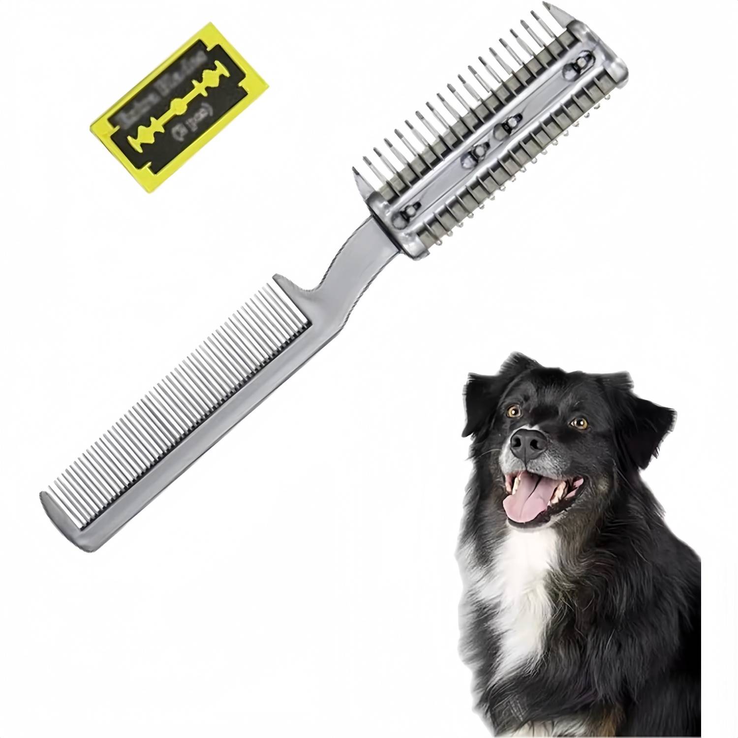 Peigne double face pour chien - Lame incluse - Démêlage pro DtopbuyAge - Image 1