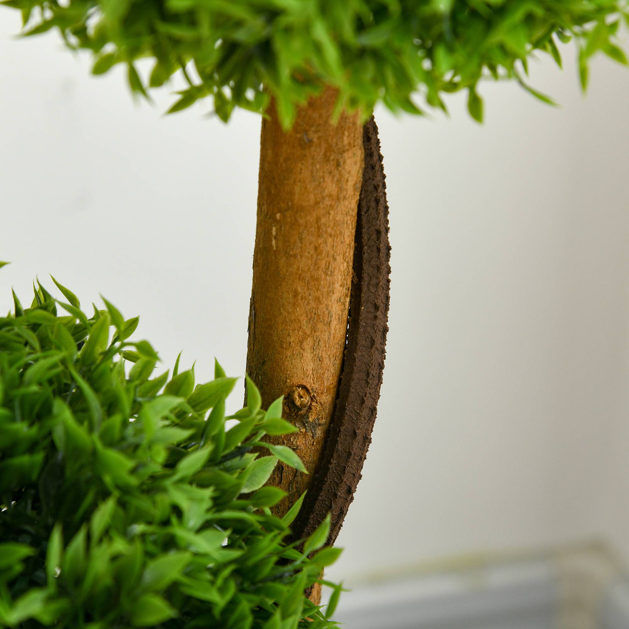 Arbre artificiel buis avec 3 boules feuilles de bambou pot inclus intérieur et extérieur hauteur 110 cm - Image 10