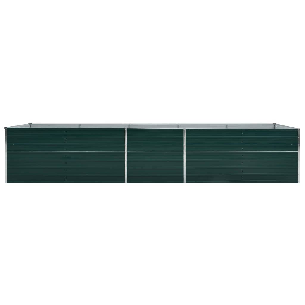 Jardinière lit surélevé plantes fleurs jardin acier galvanisé 400 x 80 x 77 cm vert - Image 2