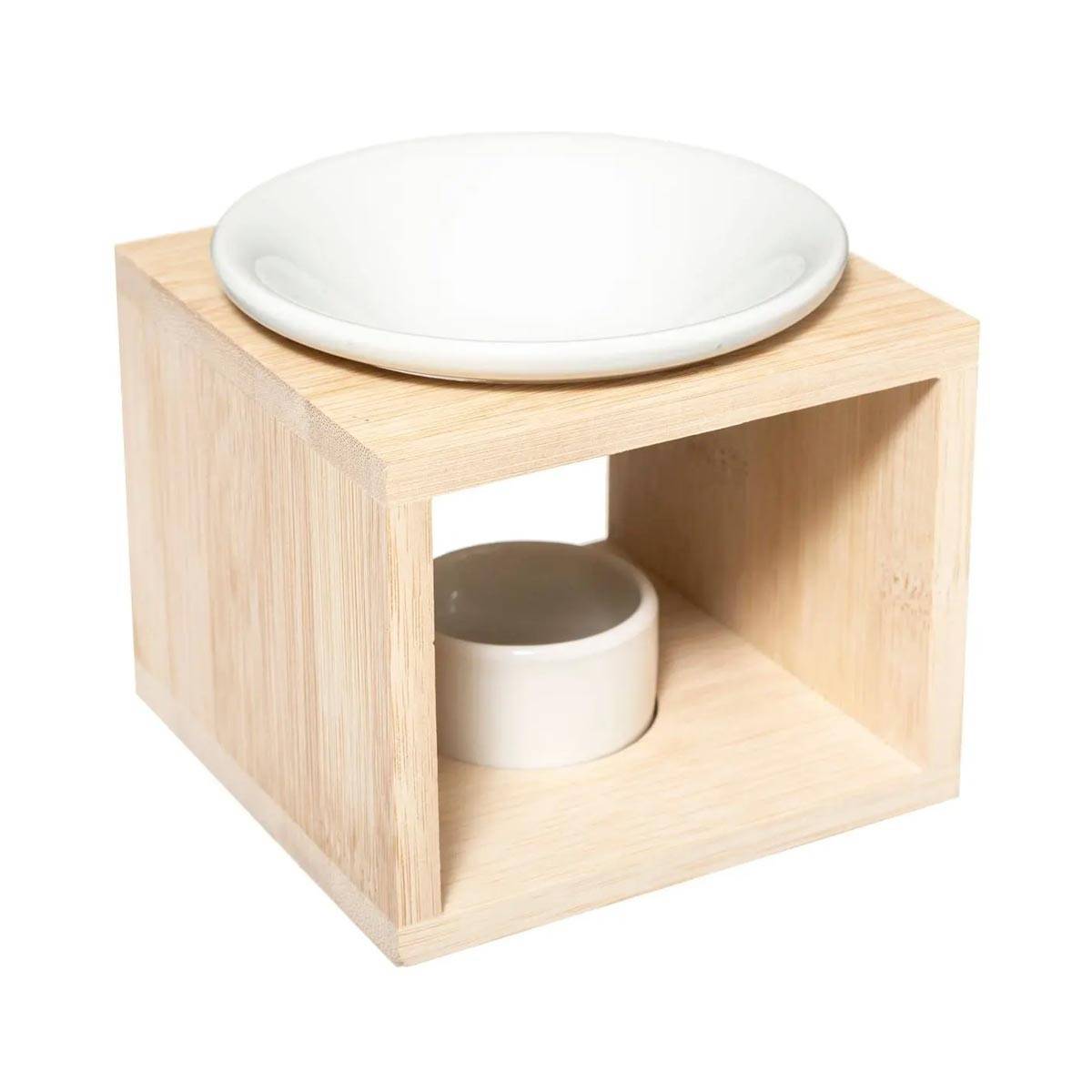 Brûle-Parfum en Céramique "Bambou" 11cm Naturel - Image 1