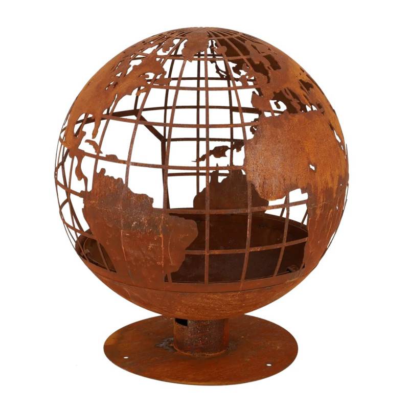 Esschert Design - Braséro boule découpe laser motif carte du monde - Image 5