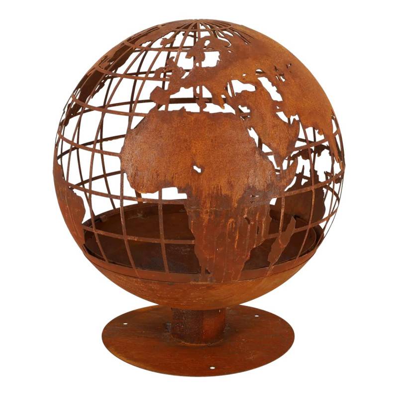 Esschert Design - Braséro boule découpe laser motif carte du monde - Image 6