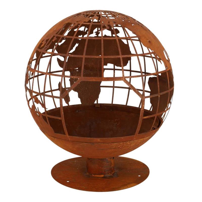 Esschert Design - Braséro boule découpe laser motif carte du monde - Image 10