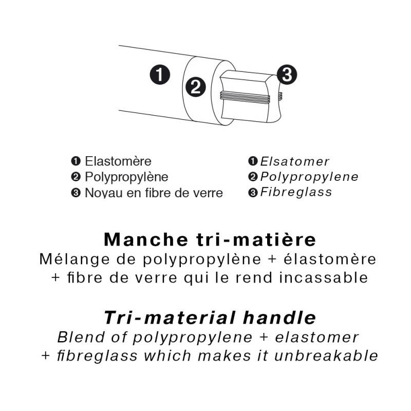 Manche En Bois Col Rond Avec Agrafe 110cm Pour Pelles Mermier 100051 - Image 3