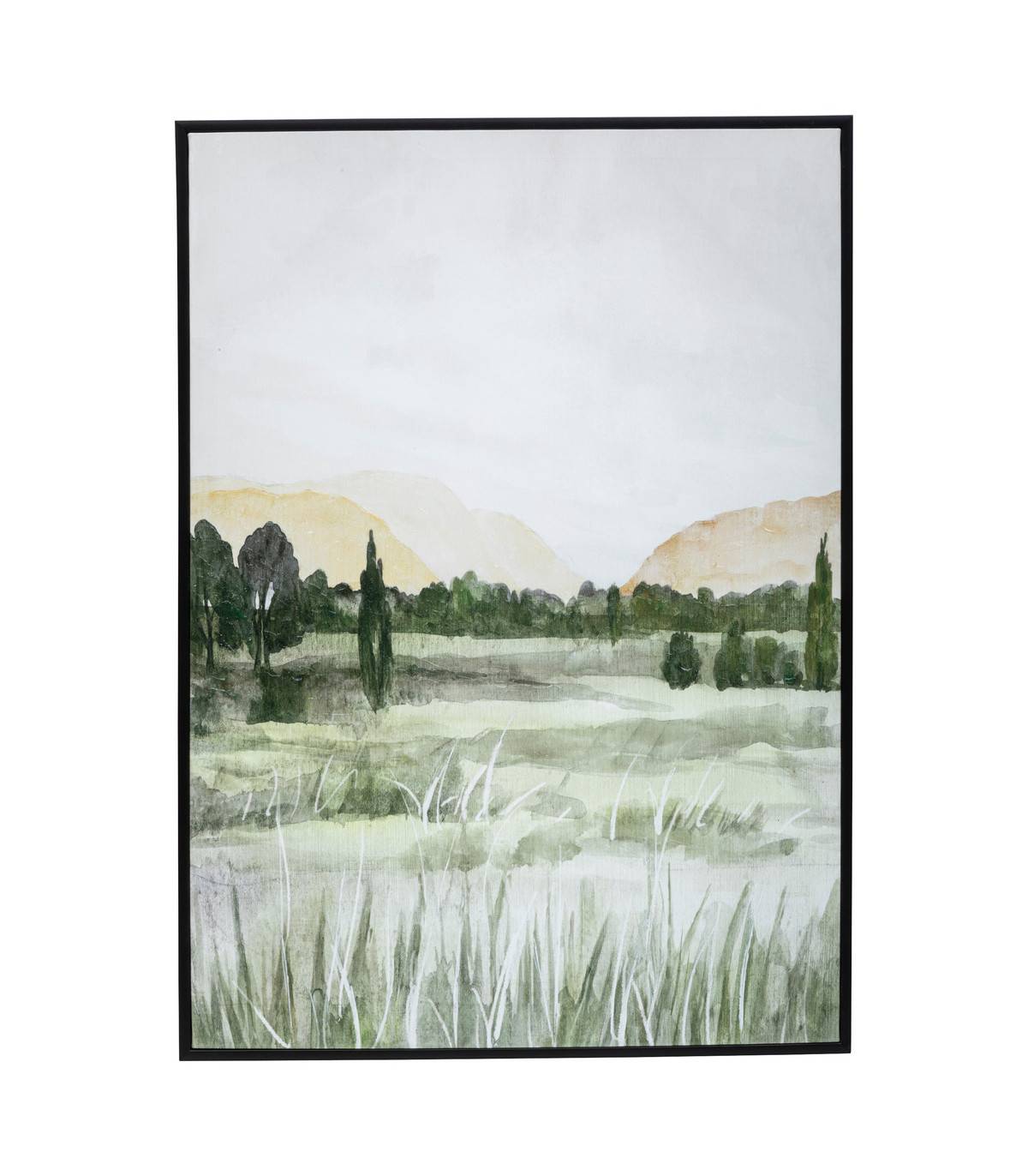 Tableau Toile murale peinte et encadrée Paysage bucolique 40 x 70 cm - Image 1