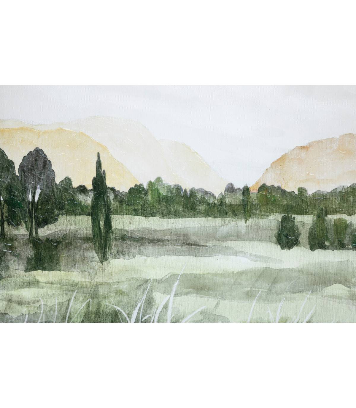 Tableau Toile murale peinte et encadrée Paysage bucolique 40 x 70 cm - Image 3