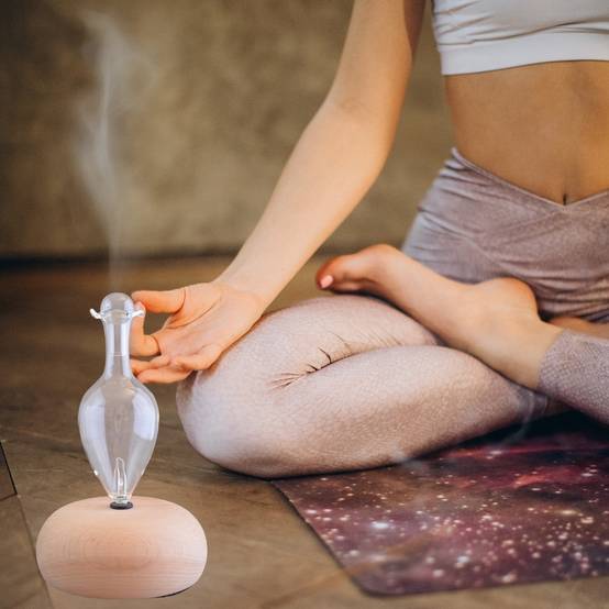 Zen'Arôme Diffuseur Bao + 3 Huiles Essentielles "Spécial Télétravail" – Diffuseur à Froid – Bois FSC et Verre – Puissance Ajustable - Image 2
