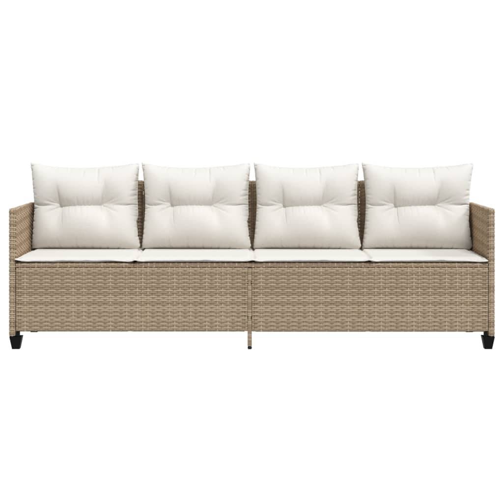 Maison Chic - Bain de soleil - Transat - Chaise longue avec coussins beige résine tressée - MEUBLE PRO-JU6459 - Image 4