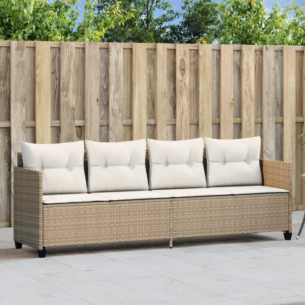 Maison Chic - Bain de soleil - Transat - Chaise longue avec coussins beige résine tressée - MEUBLE PRO-JU6459 - Image 2