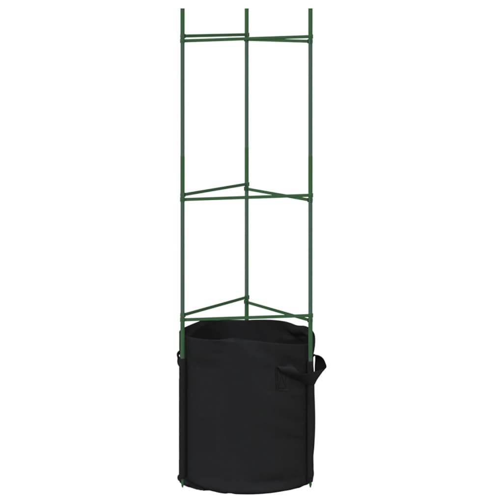 Tuteurs pour Légumes en Acier avec 6 Sacs de Plantation pour Jardin Urbain Balcon Vert 116 cm – ComfortXL Outdoor Living - Image 5