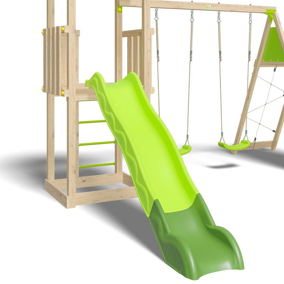 Trigano Jardin - Aire de jeux bois 2,20 m OLYMPIA XPERIENCE VERT- 9 enfants - Image 3