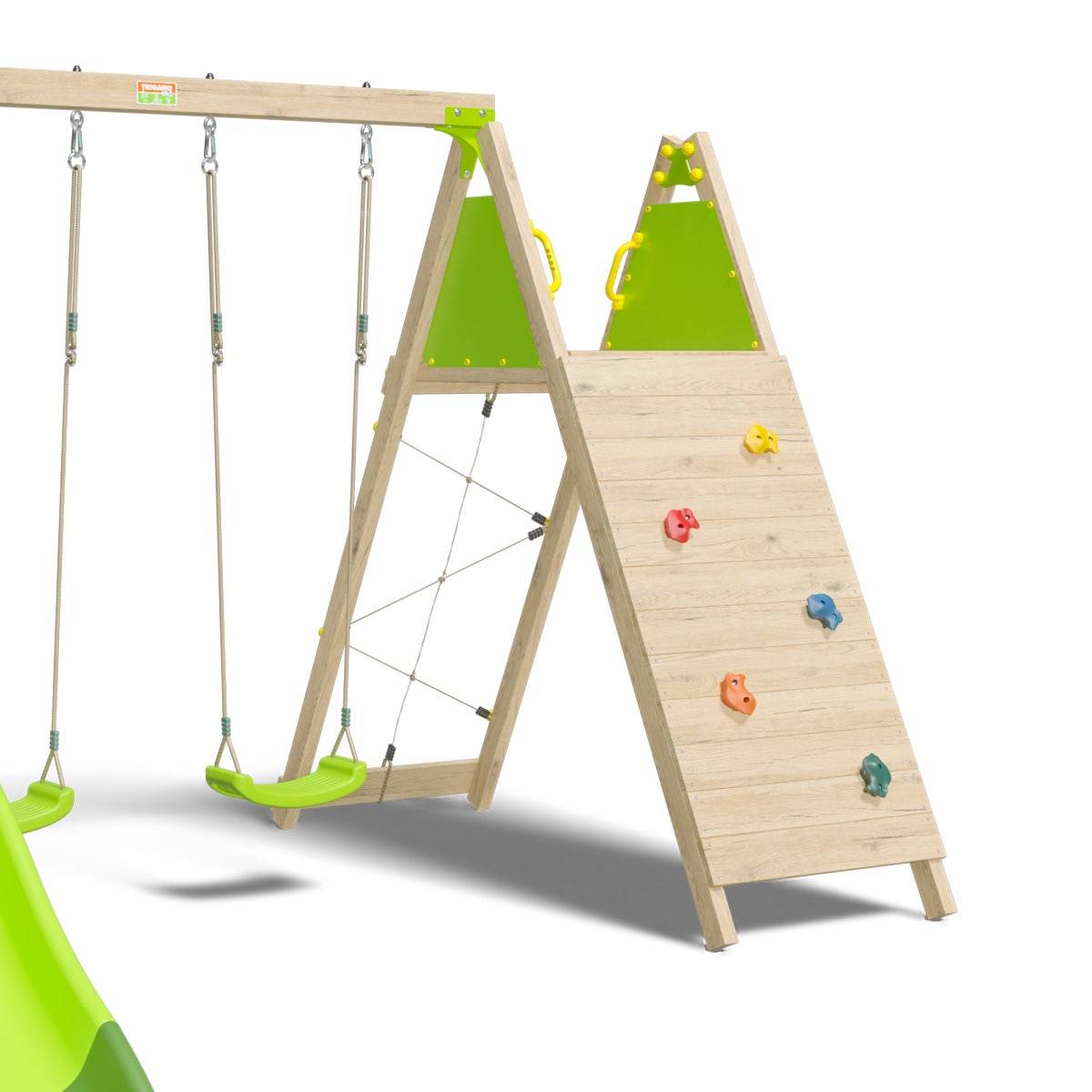 Trigano Jardin - Aire de jeux bois 2,20 m OLYMPIA XPERIENCE VERT- 9 enfants - Image 4