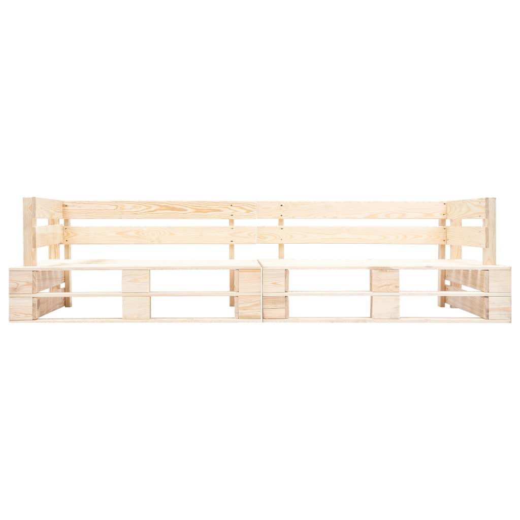 Canapé de jardin - Canapé d'extérieur palette 2 places bois naturel - MEUBLE PRO - Image 1